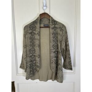 Wooden Ships Wool Blend Open Cardigan Womens Size X/S Tan Soft Comfort Boho